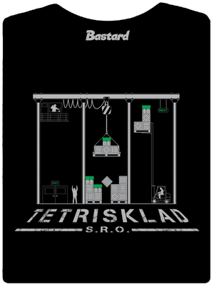 Tetrisklad dámske tričko Black