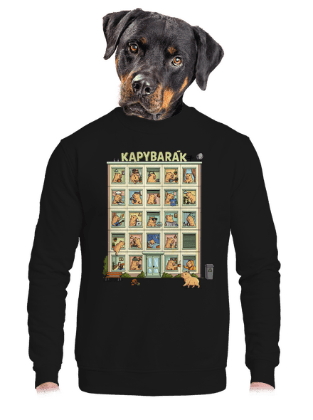 Kapybarák unisex mikina bez kapucne Black