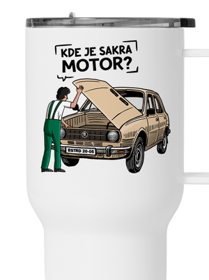 Kde je motor? termohrnček White