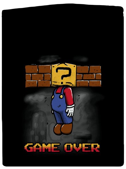 Game Over pánska mikina na zips Black