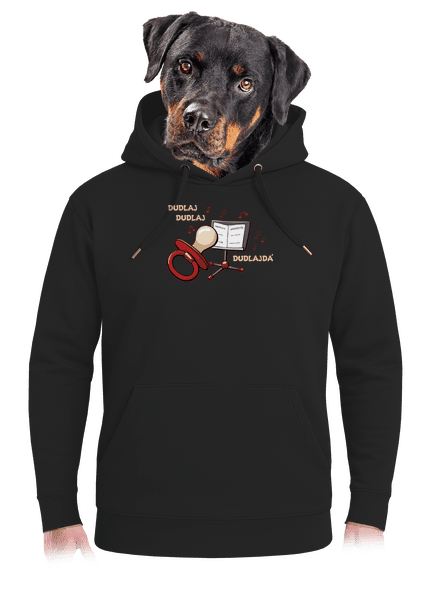 Dudlajdá unisex mikina premium Dark Black