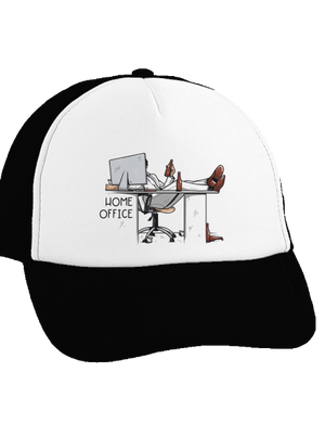 Home Office šiltovka truckerka Black cap