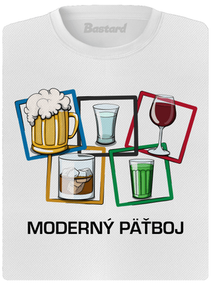 Moderný päťboj dámske športové tričko White