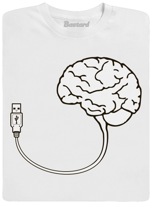 USB mozog detské tričko White