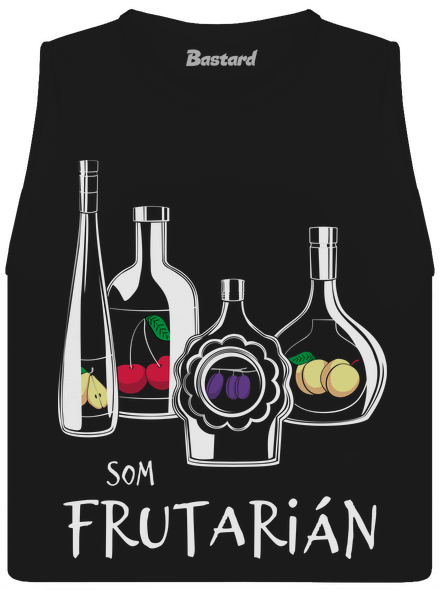 Frutarián dámske tielko voľné Black