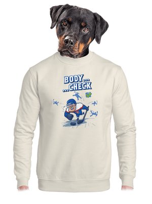 Body check unisex mikina bez kapucne Off White