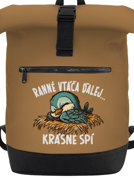 Ranné vtáča spí batoh Caramel