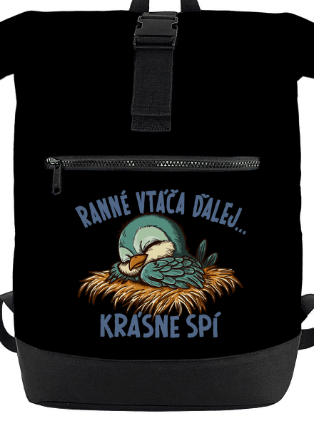 Ranné vtáča spí batoh Black