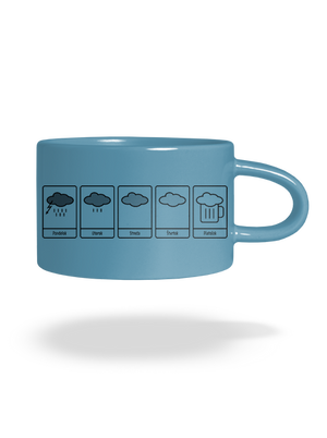 Predpoveď počasia hrnček makronka Blue Macaron