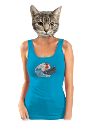 Som surfer dámske tielko klasické Blue Atol