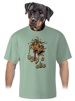 Ugly o olio unisex tričko oversized Sage