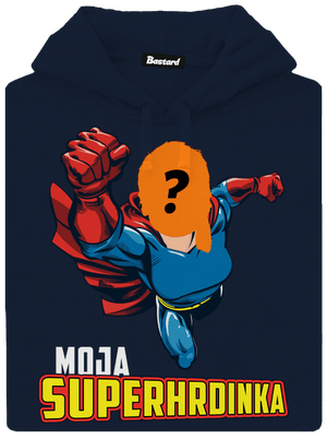 Moja superhrdinka pánska mikina klokanka Navy