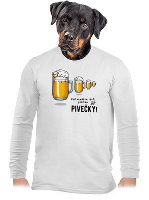 Pivečka pánske dlhý rukáv White