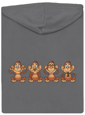 Opička s mobilom dámska mikina na zips Steel Gray