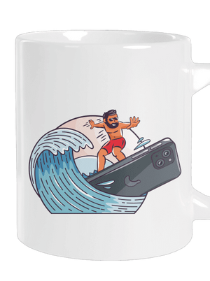 Som surfer veľký hrnček White