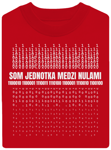 Jednotka medzi nulami unisex mikina bez kapucne Red