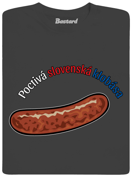 Poctivá buchta a klobása pánske dlhý rukáv Dark Grey