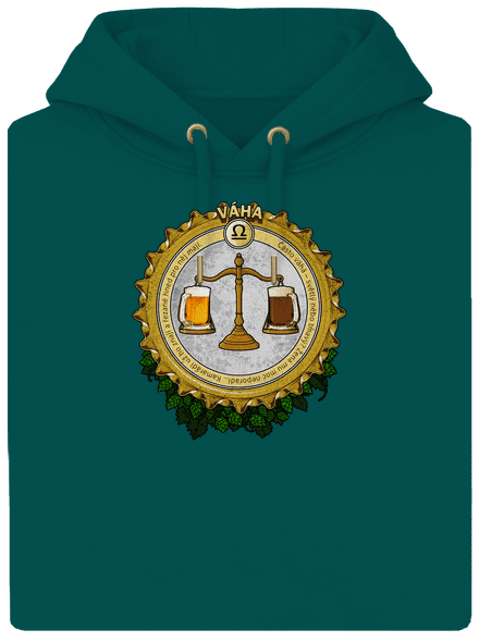 Pivný horoskop: Váha unisex mikina premium Emerald Green