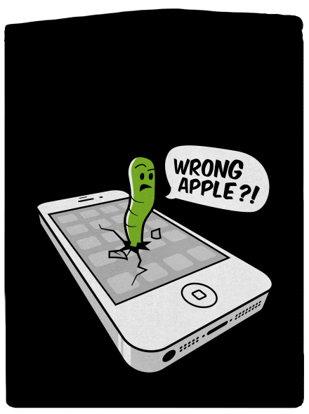 Wrong Apple pánska mikina na zips Black