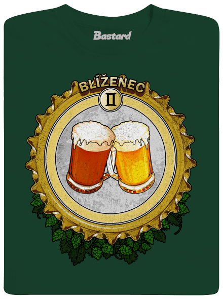 Pivný horoskop: Blíženec pánske dlhý rukáv Bottle Green