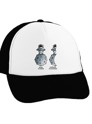 Polčlovek na polmesiaci šiltovka truckerka Black cap