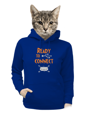 USB pripojenie dámska mikina klokanka Royal Blue Mal