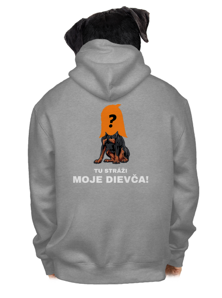 Tu strážim ja pánska mikina na zips Light Melange