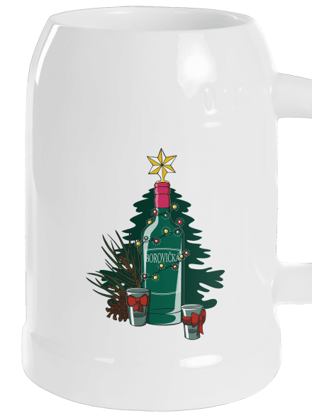Vianočná borovička polliter White