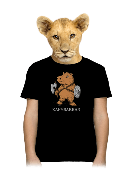 Kapybarbar detské tričko Black