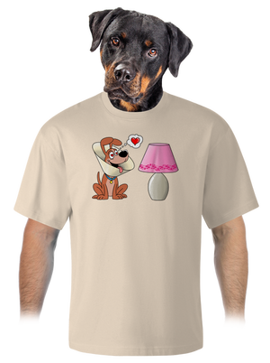 Zamilovaný pes unisex tričko oversized Almond