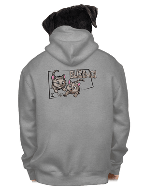 Mačací horoskop: Blíženci pánska mikina na zips Light Melange