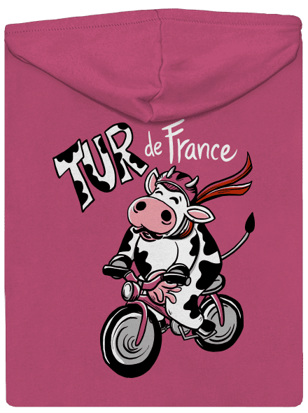 Tur de France dámska mikina na zips Magenta