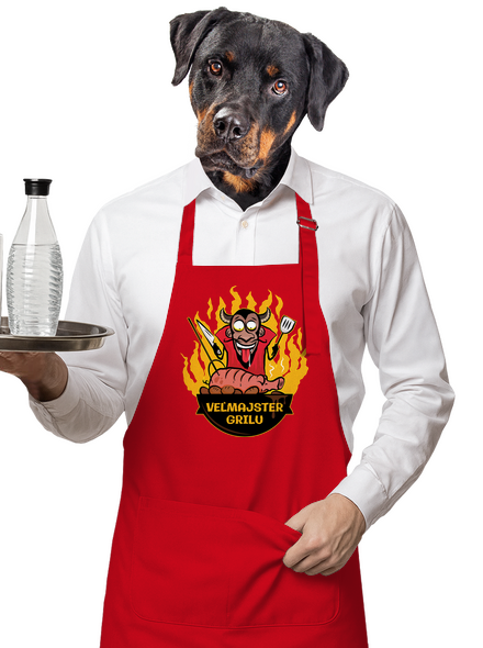 Veľmajster grilu zástera Red