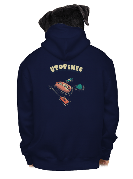 Utopenec pánska mikina na zips Navy