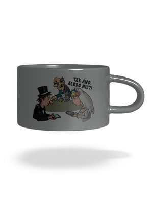 Svadobný obrad hrnček makronka Grey Macaron