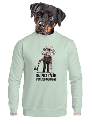 Neklidný bez piva unisex mikina bez kapucne Blush Mint