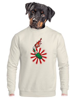 Kamikaze unisex mikina bez kapucne Off White