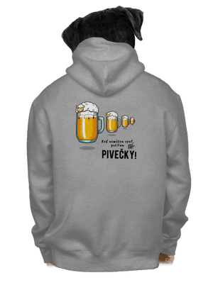 Pivečka pánska mikina na zips Light Melange