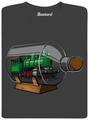 Lokomotíva vo fľaši pánske dlhý rukáv Dark Grey