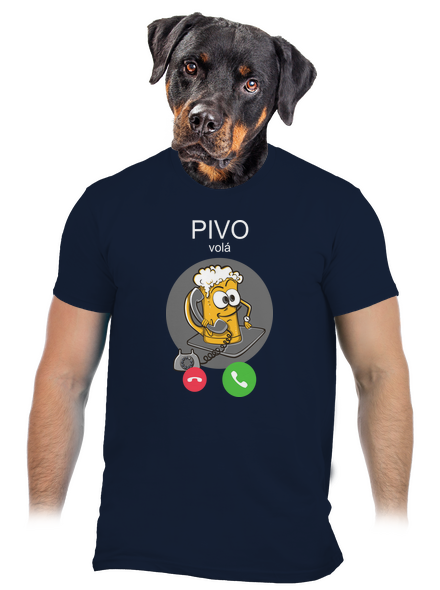 Pívo volá pánske tričko Navy
