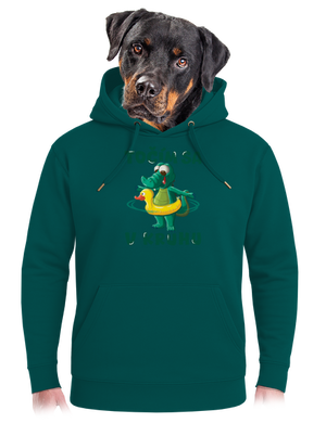 Točím sa v kruhu unisex mikina premium Emerald Green