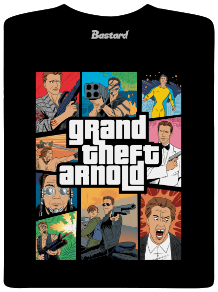 Grand Theft Arnold detské tričko Black