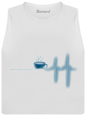 Coffee help dámske tielko voľné White