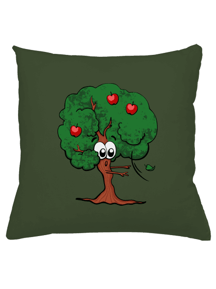 Jablko a jabloň vankúš Olive Green