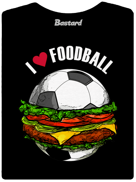 Foodball dámske tričko s lemom Black