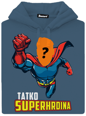 Tatko superhrdina dámska mikina klokanka Denim