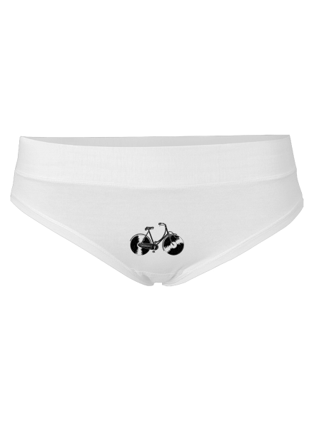 Gramofónový bicykel dámske nohavičky White