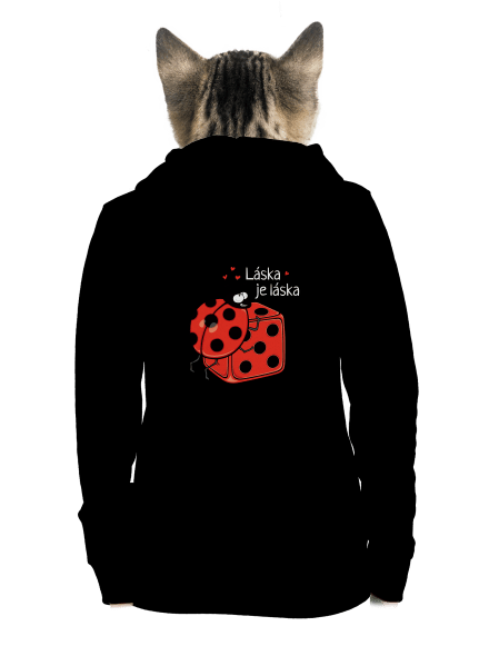 Láska je láska dámska mikina na zips Black
