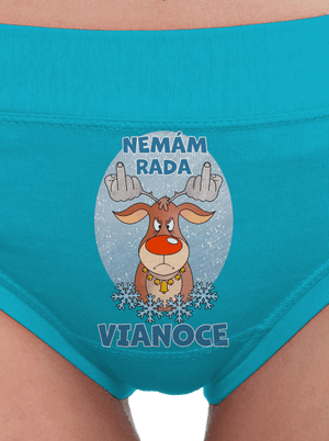 Nemám rád Vianoce dámske nohavičky Turquoise