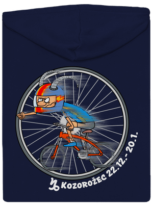 Cyklistický horoskop: Kozorožec pánska mikina na zips Navy